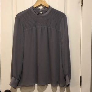 Gray long sleeved blouse